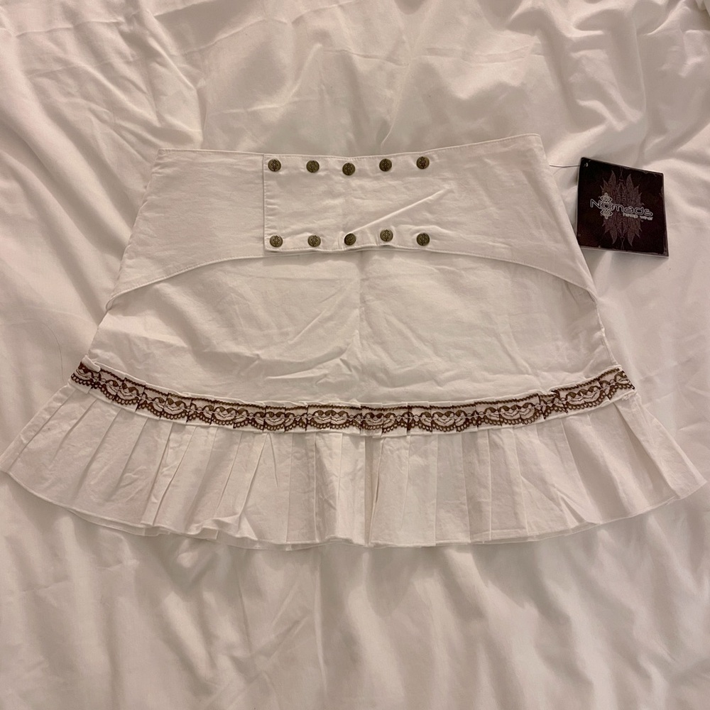 Nomads Hemp Wear Skirt in White, XS